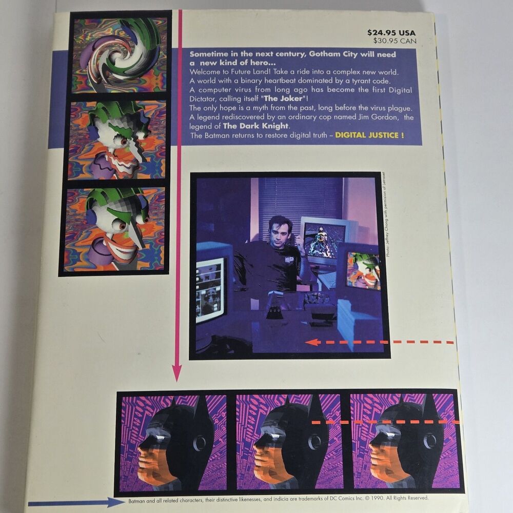 Batman Digital Justice Hardcover 1990 DC Graphic Novel 1st Print Pepe Moreno NM - Picture 4 of 13